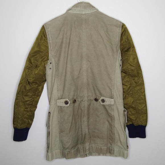 J. CREW QUILTED BOYFRIEND FATIGUE OLIVE JACKET - Picture 4 of 7